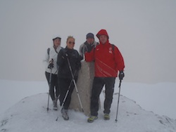 Left to right: DTZ’s Amy Harper, Hannah Jones, Andrew Berry, Matt Long on top of Ben Nevis, Scotland